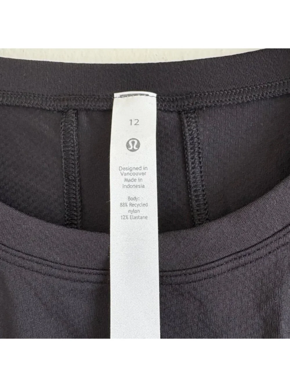 Lululemon Athletic Abrasion Resistant Training LS Shirt Black NWT Size 12